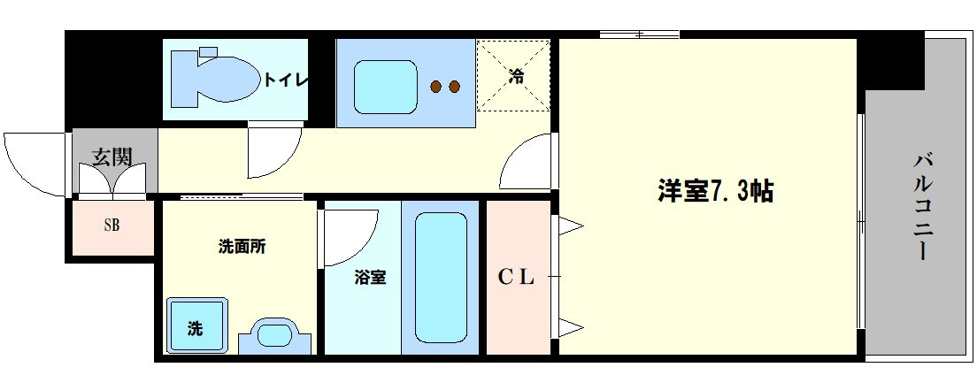 ボーベル玉造の間取り