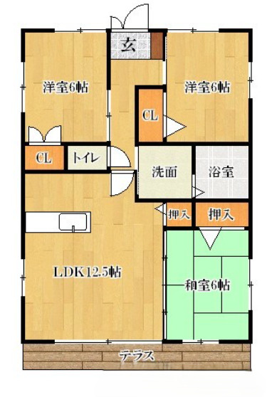 津福笠貸家東【キャッシュバック対象物件】の間取り