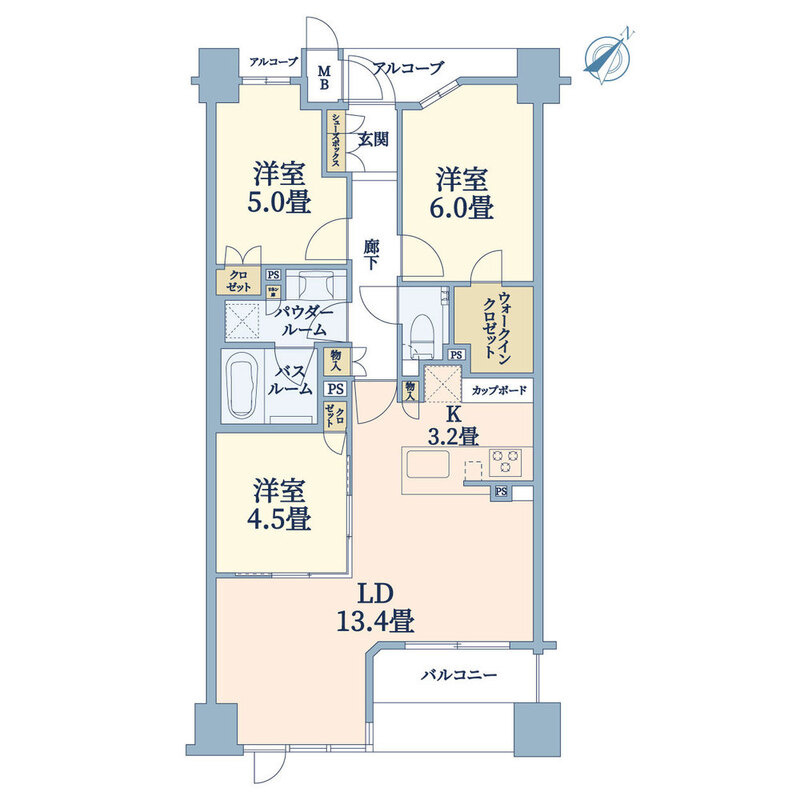 ヴィークコート神戸山本通の間取り