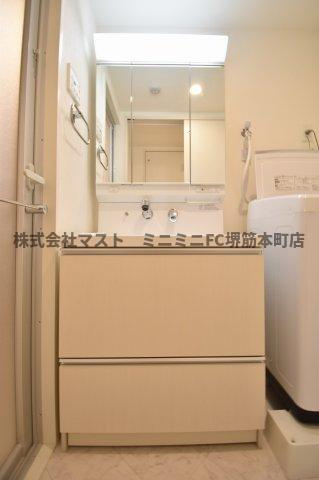 ボーベル玉造の洗面所