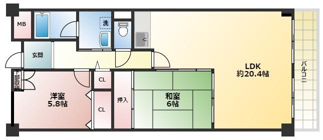 フレシア西宮の間取り