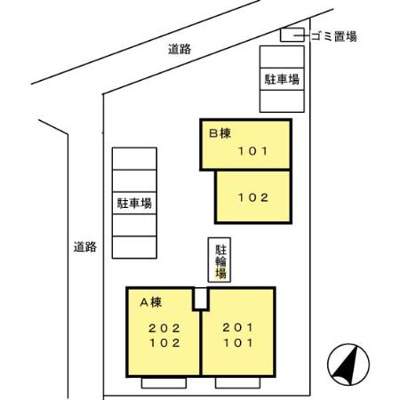 【区画図】 | フォレ・ドミール B棟