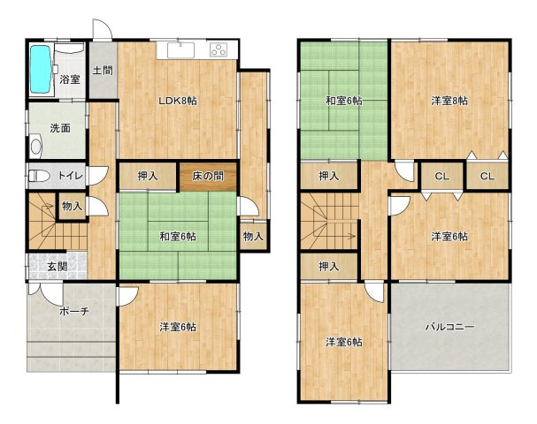 小林貸家の間取り