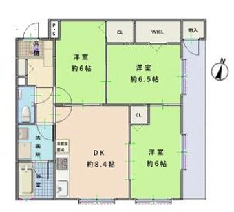 神戸市東灘区甲南町４丁目の賃貸マンションの間取り