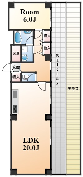 神戸市中央区生田町１丁目の賃貸マンションの間取り