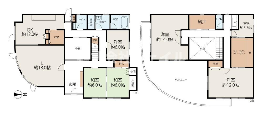 中古戸建　惣山町５丁目　リフォーム済みの間取り