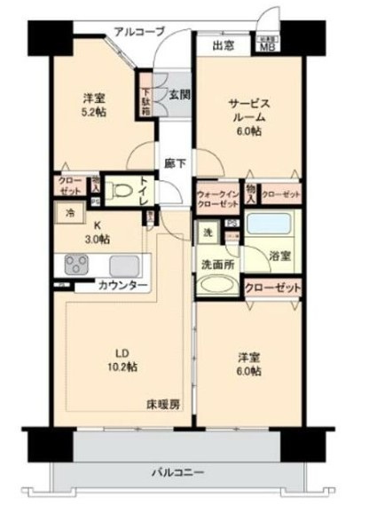 サニーコート上野の間取り|間取りです。