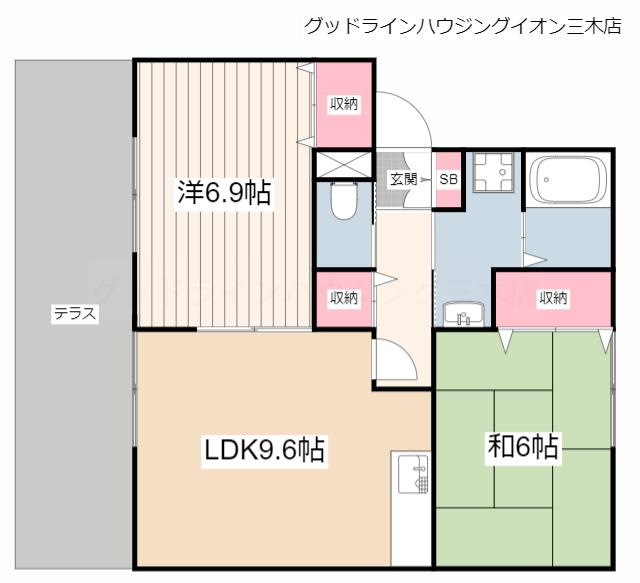 JAボナール上の丸A棟の間取り