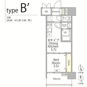 【間取り】 | アプリーレ阿波座南