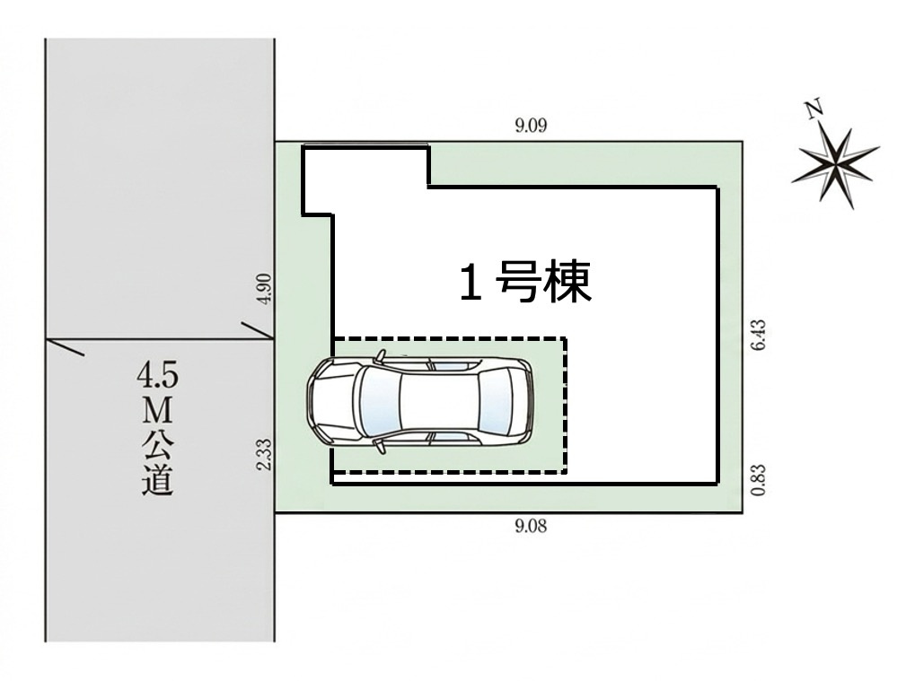 [新築住宅] 鶴ヶ島市鶴ヶ丘 6期 全1棟の区画図