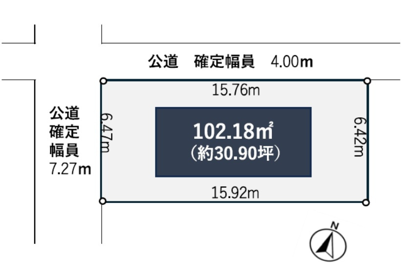 港区南麻布　建築条件なし売地の土地図