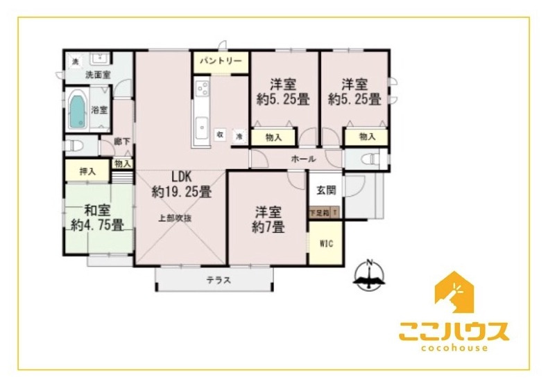 南城市佐敷津波古　新築戸建て　全３棟　B号棟の間取り|10月完成予定！同仕様同施工の物件もご案内可能です♪
