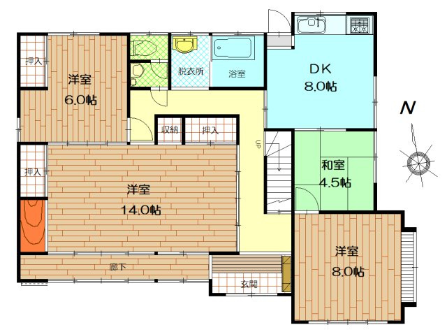 久喜栗原1丁目戸建の間取り|1階部分のみ使用可能