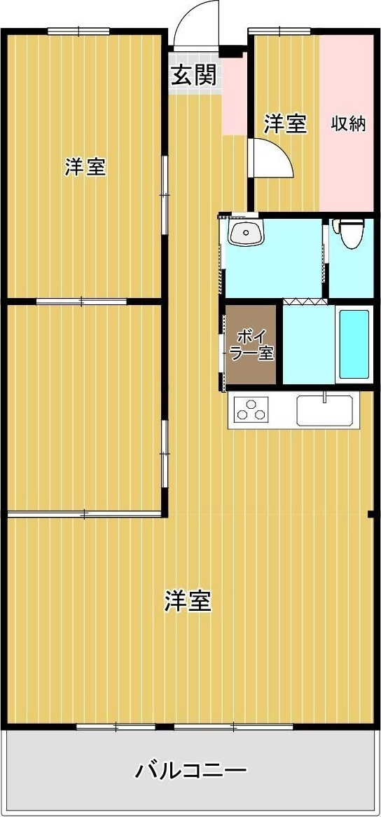 リベラル久留米の間取り|使い勝手の良い間取りです♪