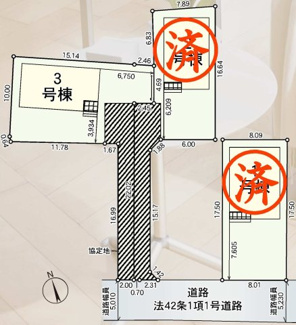 【区画図】 | 会津若松市行仁町新築一戸建て3棟