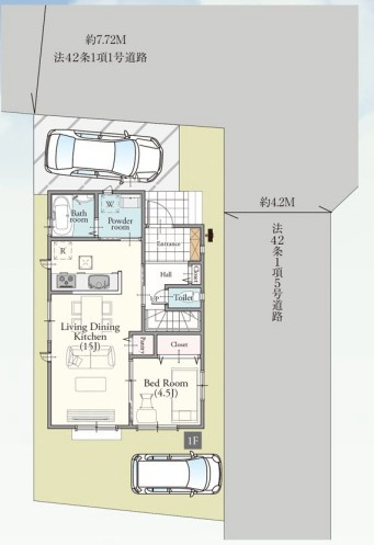 【仲介手数料無料】川越市岸町３丁目の区画図