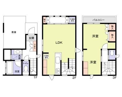 江東区石島貸家の間取り|間取りです。