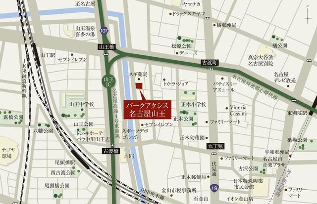 パークアクシス名古屋山王の地図