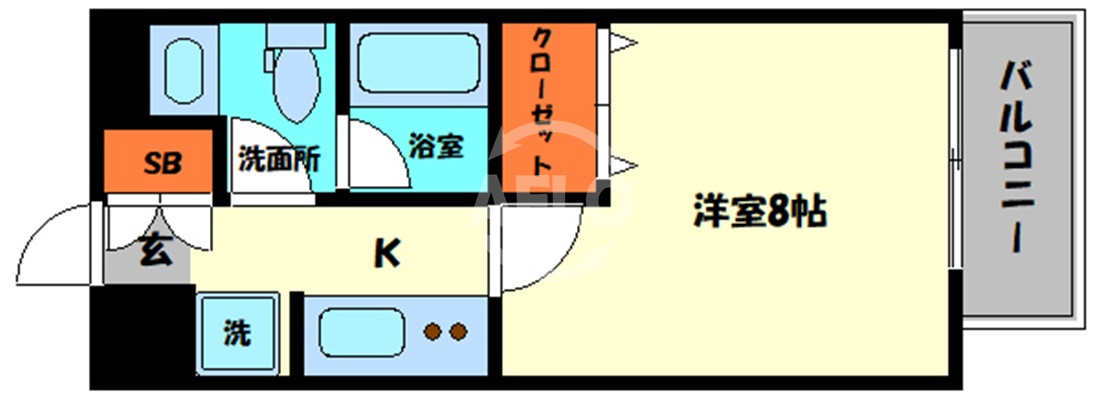 ディオレクレスト東心斎橋の間取り|ディオレクレスト東心斎橋　間取り