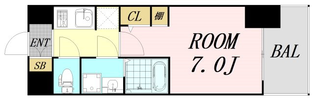 S-RESIDENCE難波大国町Tres　仲介手数料無料の間取り