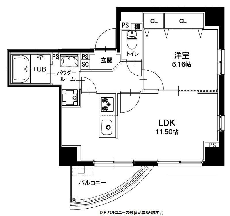 プリムKの間取り|間取りです。