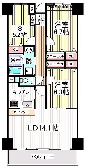 OKI-Ⅴの間取り|間取りです。