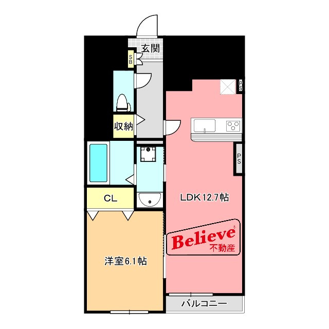 エルグランドパティオ参番館の間取り|使い勝手の良い間取りです♪