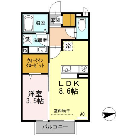 グランピエール瀬戸口の間取り|使い勝手の良い間取りです♪