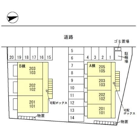 ミューズ２１　Ａの区画図