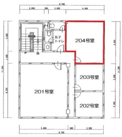 大阪市中央区本町３丁目の店舗一部の間取り
