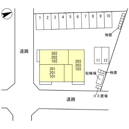 a l'est(ア レスト)の区画図