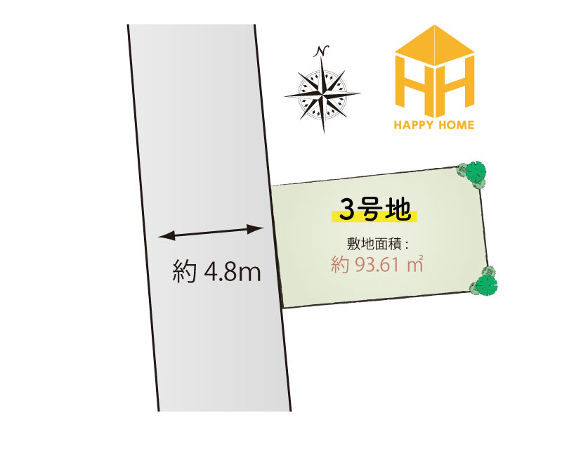 摂津市新在家1丁目売り土地｜全10区画分譲予定の土地図|敷地面積96.61㎡