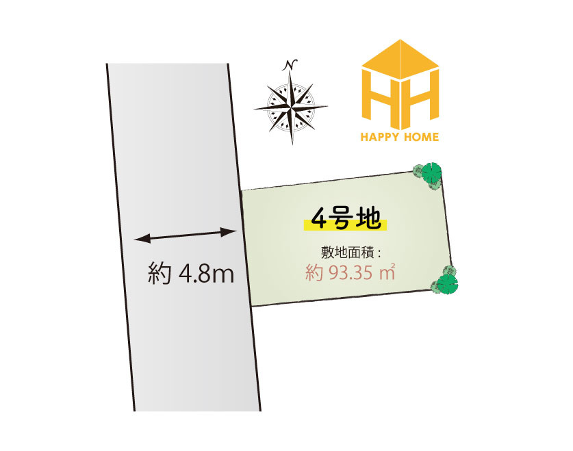 摂津市新在家1丁目売り土地｜全10区画分譲予定の土地図|敷地面積：93.35㎡