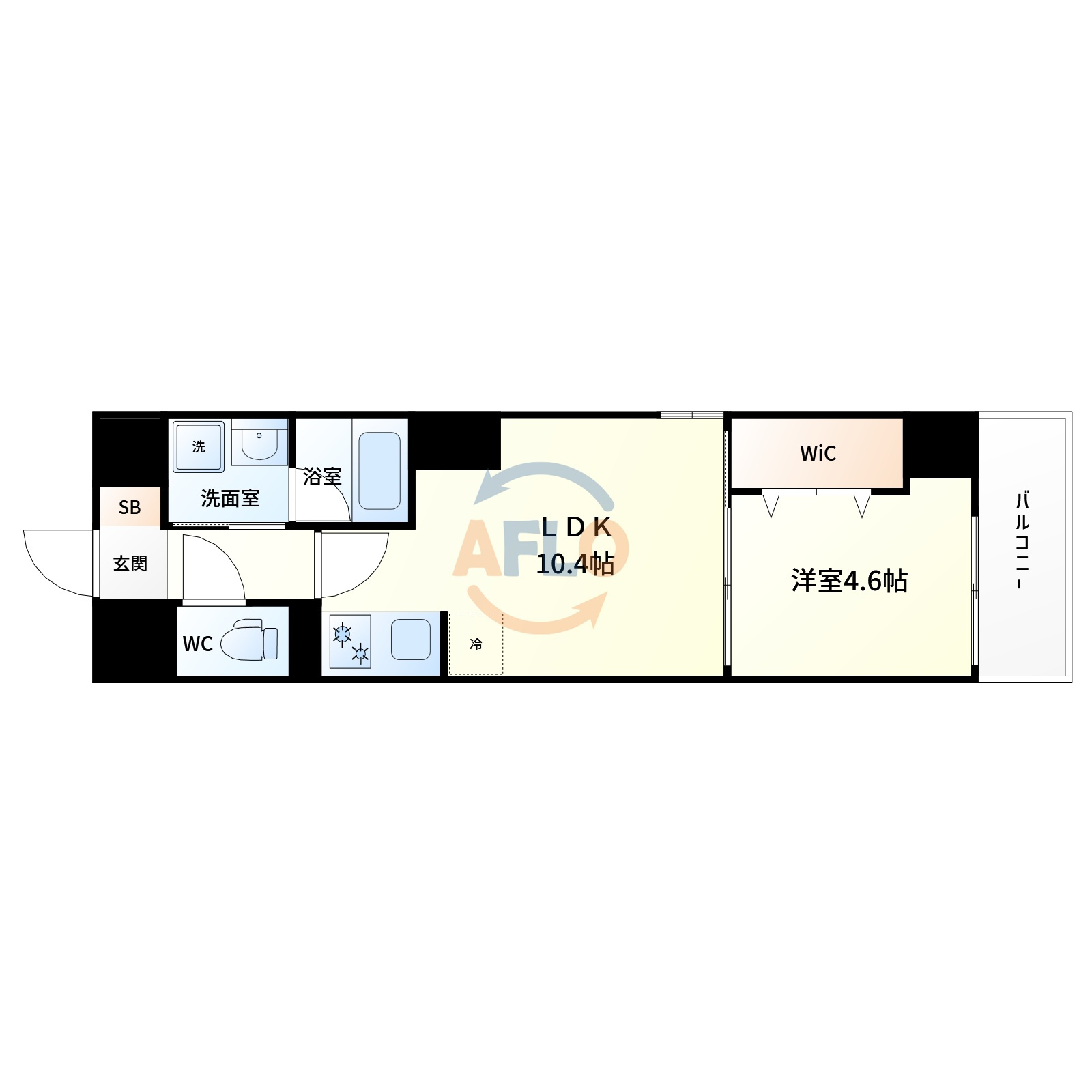 ALUNA 江坂の間取り|間取り