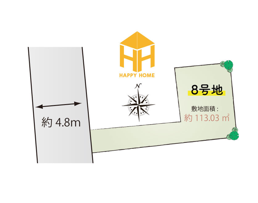 摂津市新在家1丁目売り土地｜全10区画分譲予定の土地図|敷地面積：113.03㎡