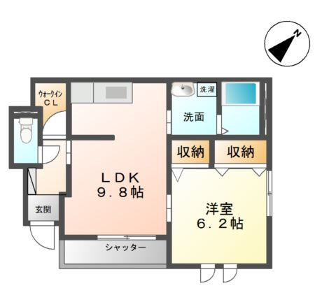【間取り】 | コーポ　吉塚