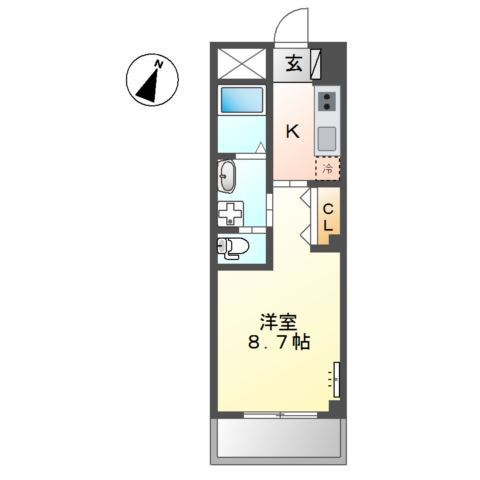 サンプレス八筋の間取り