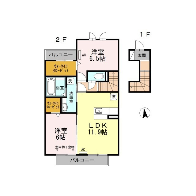 岐阜市蔵前３丁目のアパートの間取り
