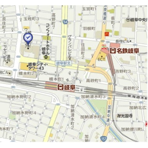 岐阜市吉野町６丁目の賃貸マンションの外観