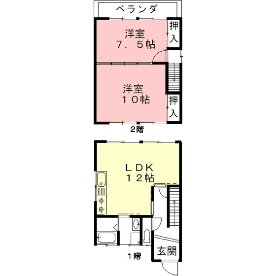 安八高橋貸家の間取り