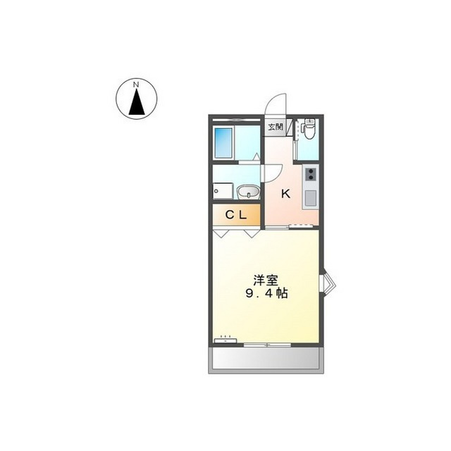 各務原市那加野畑町１丁目のアパートの間取り