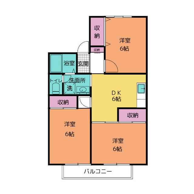 ルセール小林の間取り