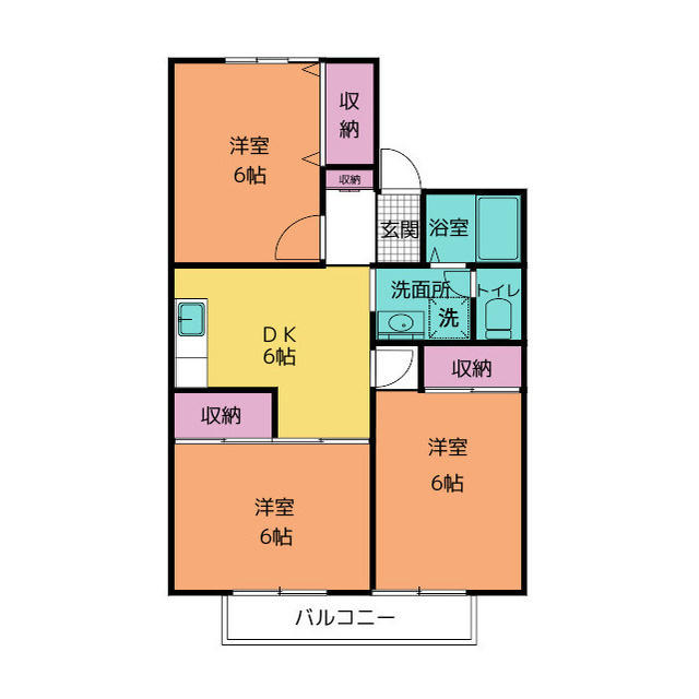 ルセール小林の間取り