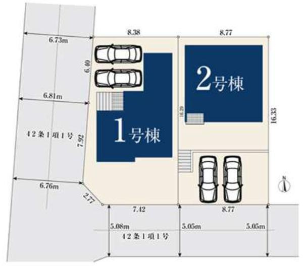 横浜市旭区上白根１丁目の新築一戸建の区画図|限定2棟の販売です！
お気軽にお問合せ下さい！
