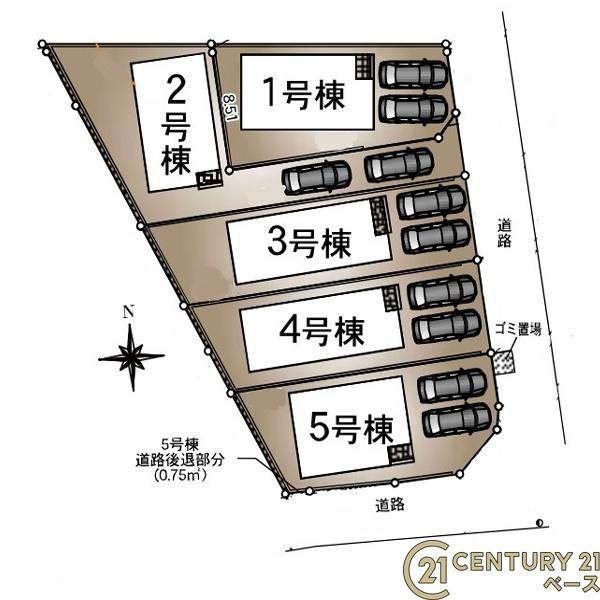 クレイドルガーデン吉新 １号棟 ／新築一戸建の区画図|■こちらの物件は１号棟です！■