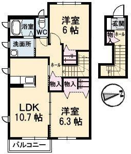 【間取り】 | グランドール新開