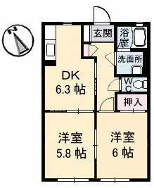 【間取り】 | ハイツ安倍２１ １棟