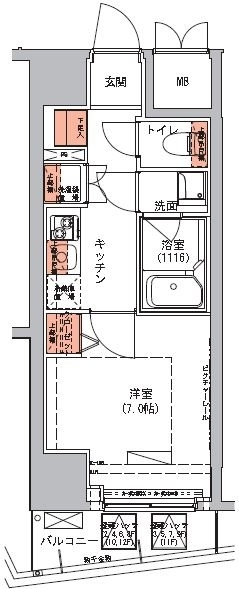 ハーモニーレジデンス三田の間取り