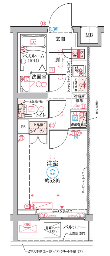 クレヴィスタ横浜大口の間取り