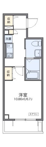 レオパレス香行苑１号の間取り